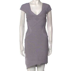 Herve Leger V-Neck Mini Dress Size: S